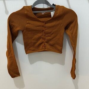 NWT Out From Under Long Sleeve Cropped Tee